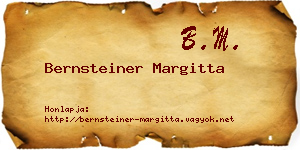 Bernsteiner Margitta névjegykártya